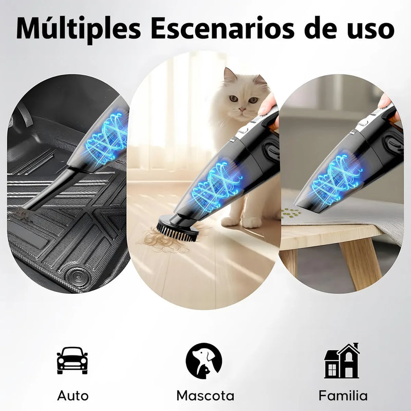 Aspiradora de Mano Portátil Inalámbrica, Para Auto y Hogar