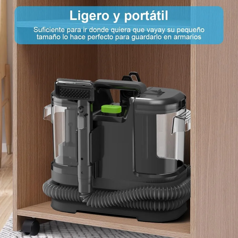 Aspiradora Extractora Profesional 16KPA para Alfombras y Tapicería, Tanques 1.8L + 1.3L