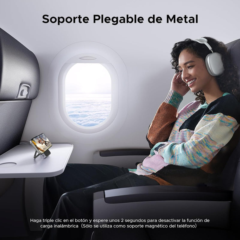 Cargador Portátil UGREEN 5000mAh Magnético con Pantalla TFT y Soporte, Carga Rápida 20W