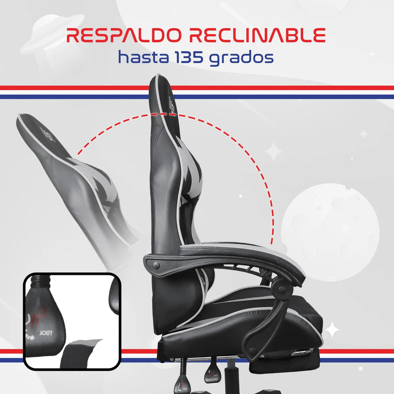 Silla Gamer N.A.S.A Marte Ergonómica con Masajeador Lumbar USB