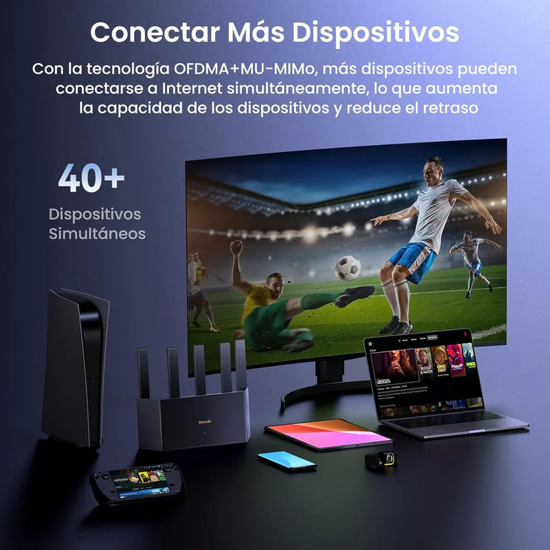 Router WiFi 6 AX3000 Tenda TX12L Pro, Alta Velocidad Gigabit, 5 Antenas 6 dBi