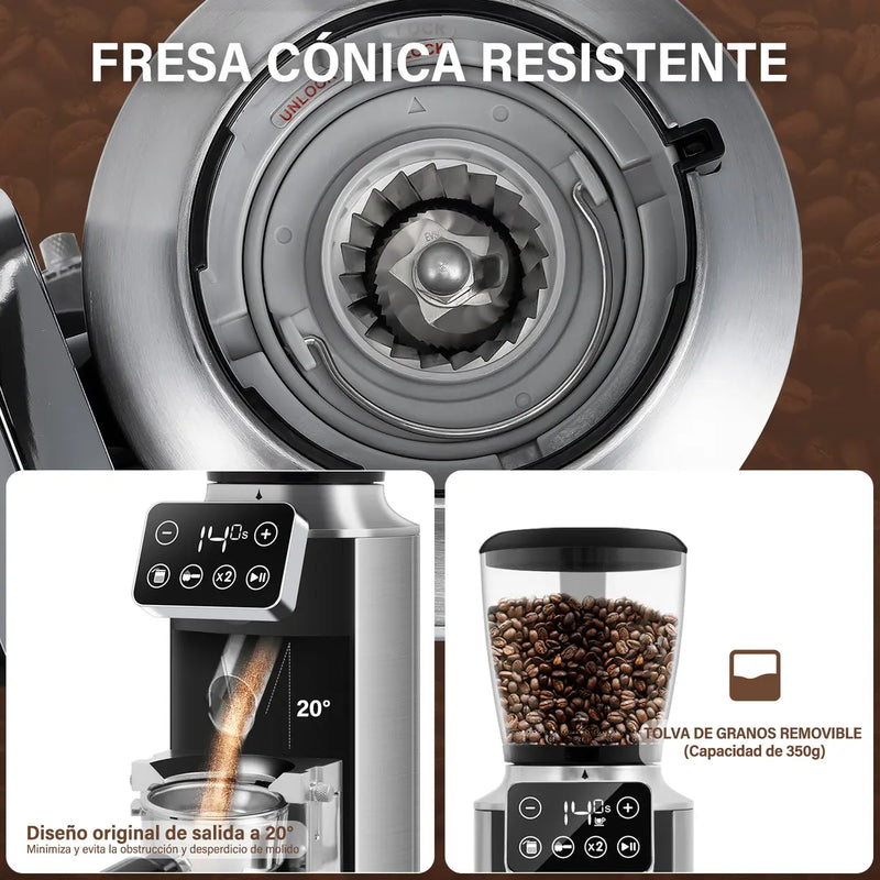 Molinillo de Café Eléctrico SANGKEE para Espresso y Granos de Café