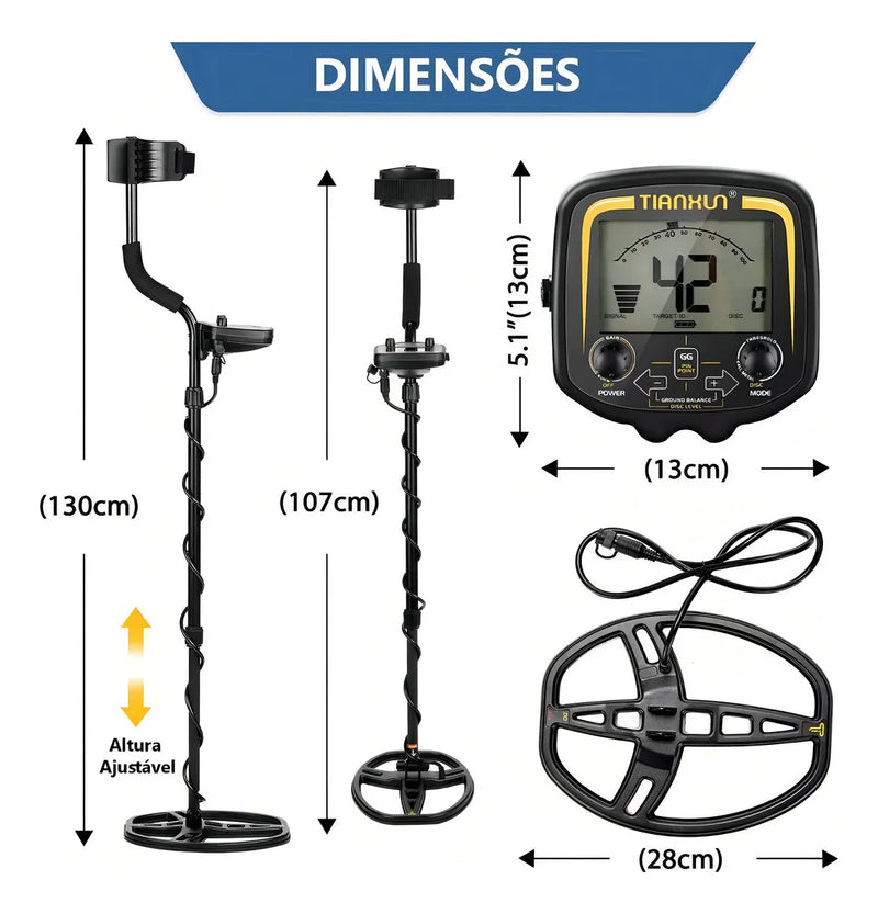 Detector de Metales TX-850 Alta Precisión para Oro, Plata y Cobre