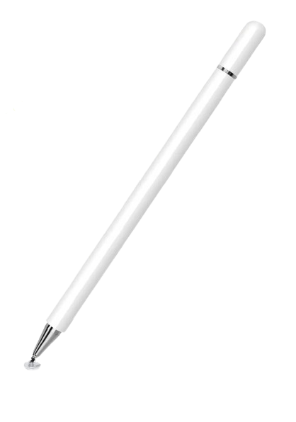 Lápiz Táctil Óptico Universal Blanco, Pluma de Aluminio Compatible con Celulares y Ordenadores
