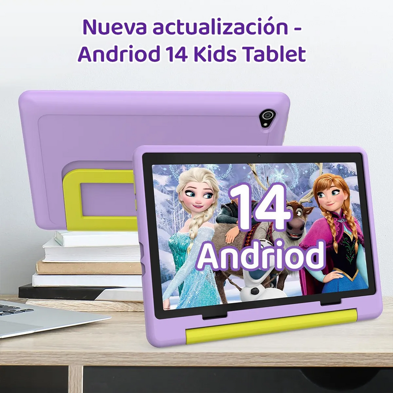 Tablet para Niños de 10.1 Pulgadas 8gb+64gb Andoid 14 con Funda