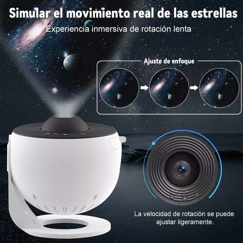 Proyector Planetario Starry Sky USB LED con 12 Escenas