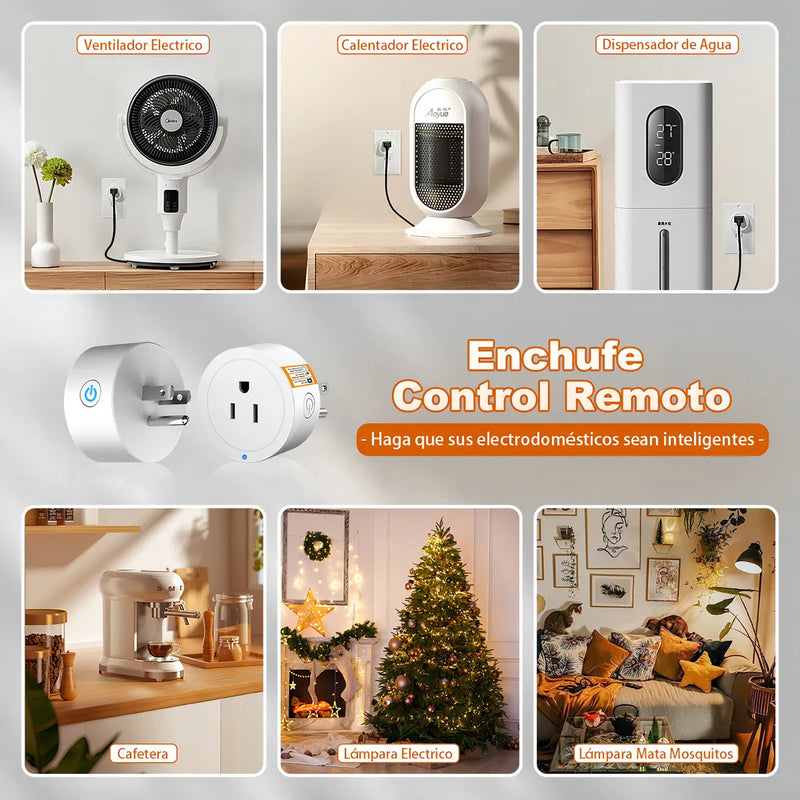 Enchufe Inteligente WiFi Vanance 2 Unidades, Compatible con Alexa y Google Home