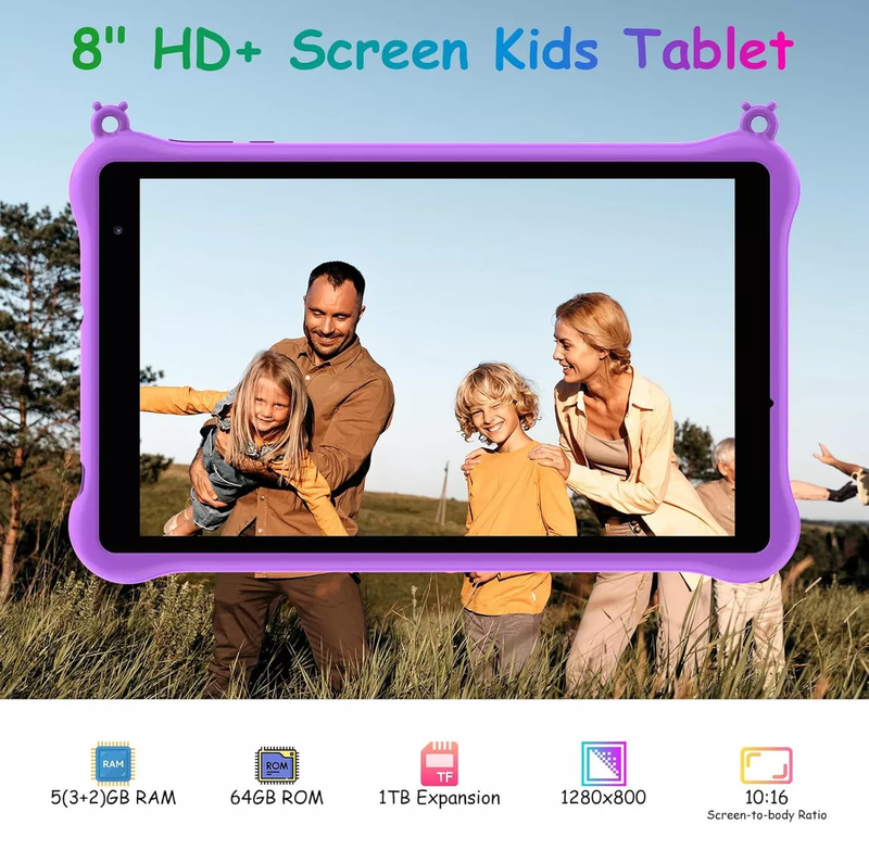 Tablet Blackview Kids de 8" 64GB Rom 5GB Ram 5580 mAh Android 12