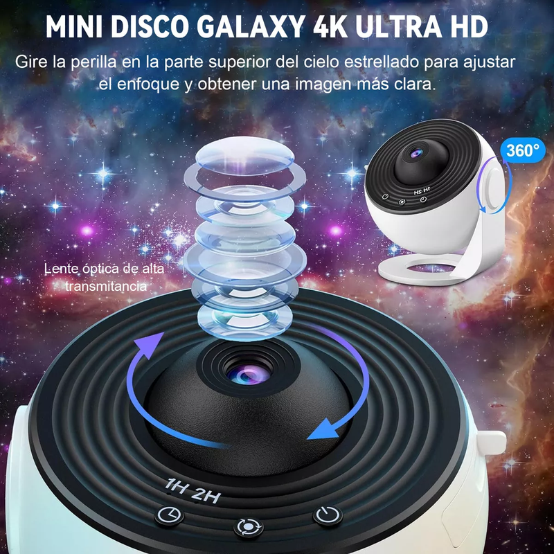 Proyector Planetario Starry Sky USB LED con 12 Escenas