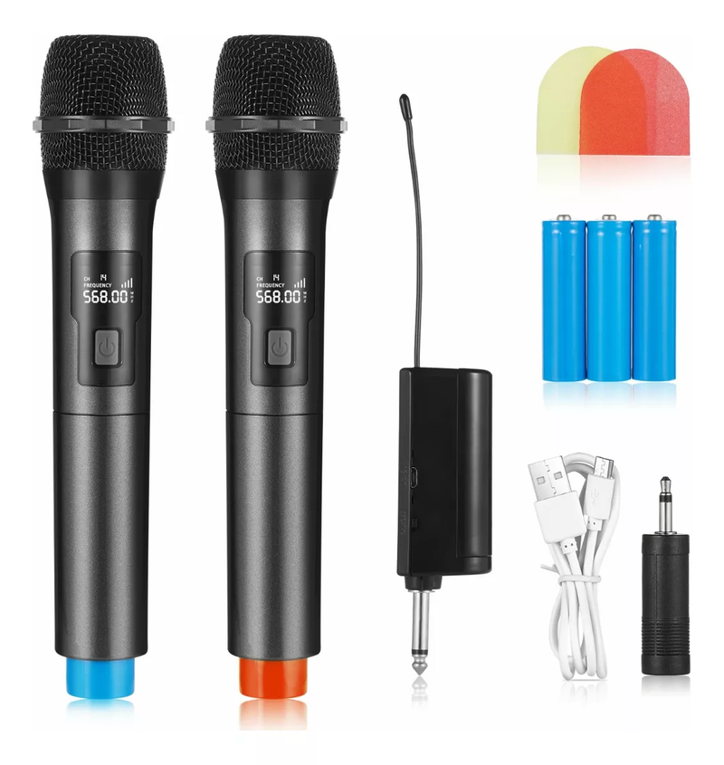 Micrófonos Inalámbricos Profesionales Karaoke con Receptor