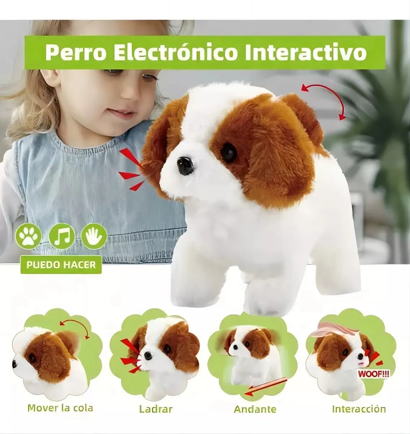 Perro Robot de Peluche para Niños Interactivo
