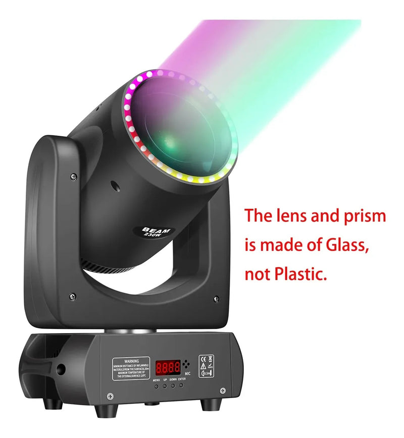Faro Led Beam 230 W con Cabezal Móvil Giratorio Con Prisma