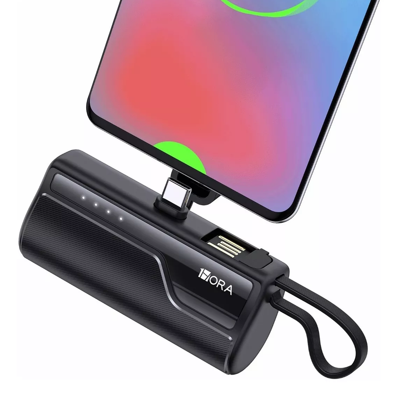 Mini Power Bank 4500 mAh con Salida Tipo C y USB A