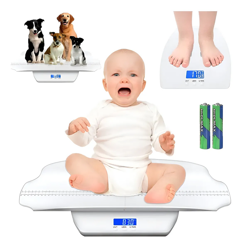 Bascula Digital Pediátrica Bebes LCD con Estadímetro 100kg