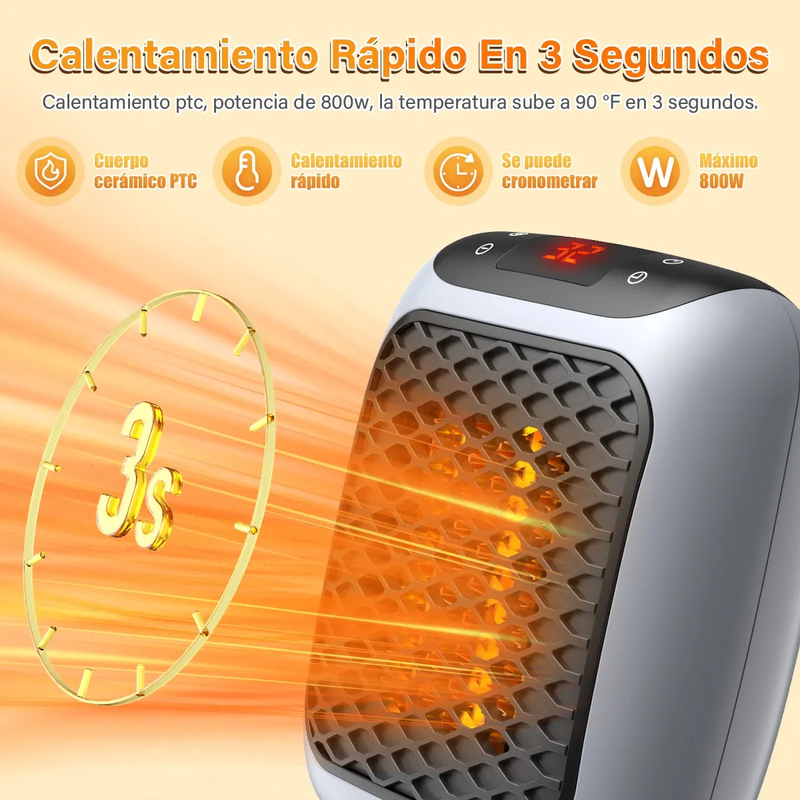 Mini Calefactor Eléctrico Portátil 800W