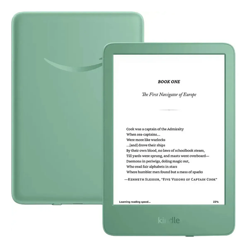 E-reader Kindle Basic 6 16gb Wi-Fi con Luz de Lectura Color Verde Claro