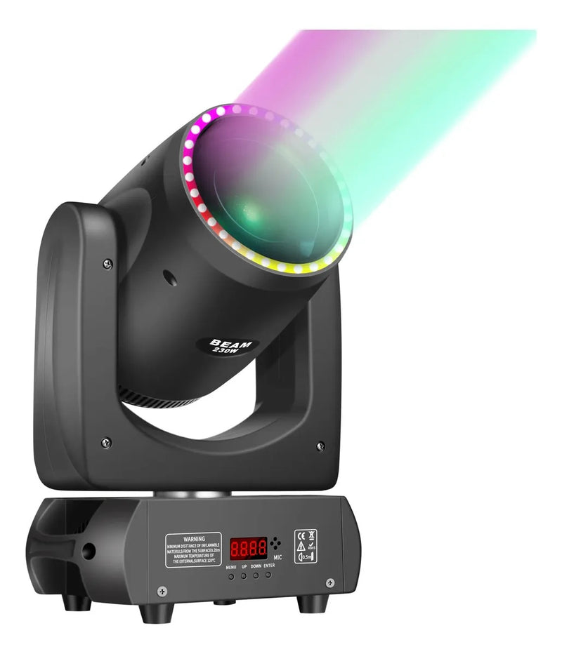 Faro Led Beam 230 W con Cabezal Móvil Giratorio Con Prisma