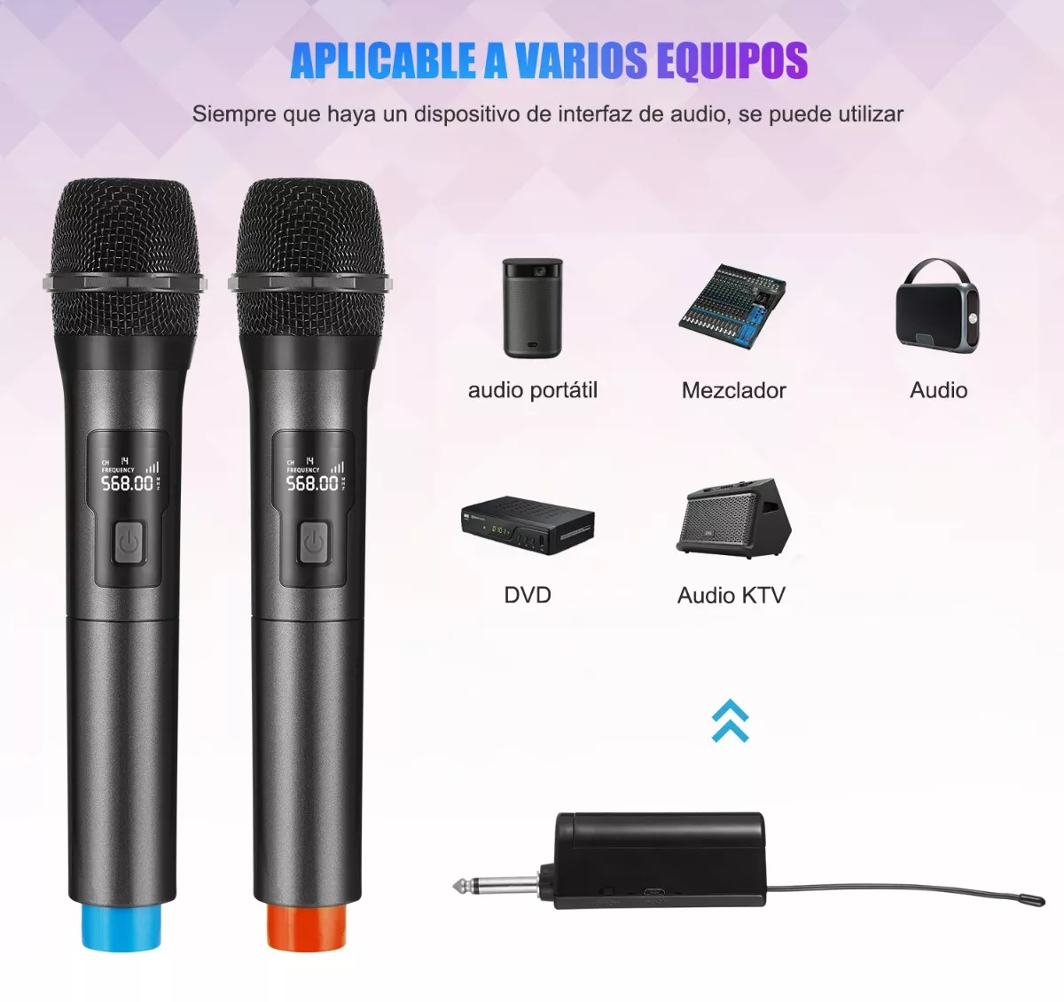 Microfonos Inalambricos Profesionales Recargables Karaoke 8 Selectable  Frequency 
