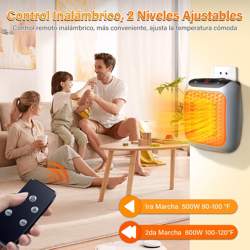 Mini Calefactor Eléctrico Portátil 800W