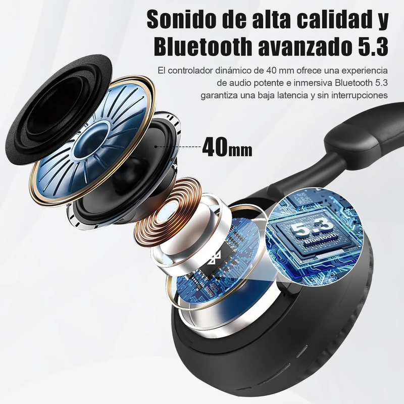 Audifonos Inalambricos Bluetooth 5.3 de Diadema