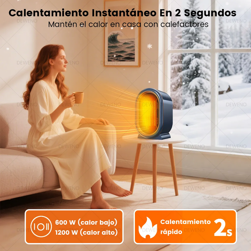 Calentador Eléctrico Pequeño Portátil para uso en Interiores