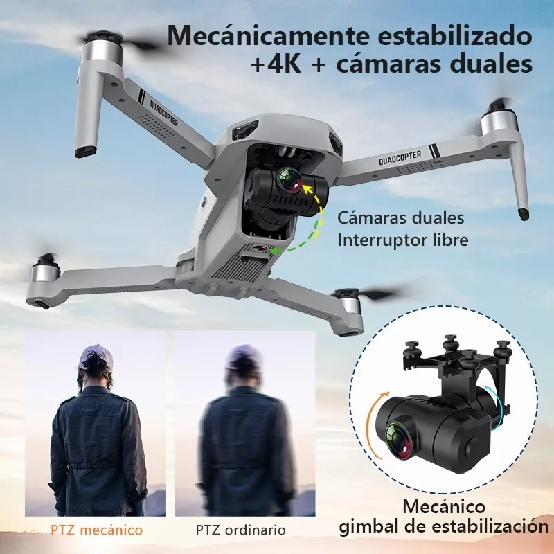 Dron Profesional Kf102  2 Ejes Sin Escobillas Cámara 4K GPS