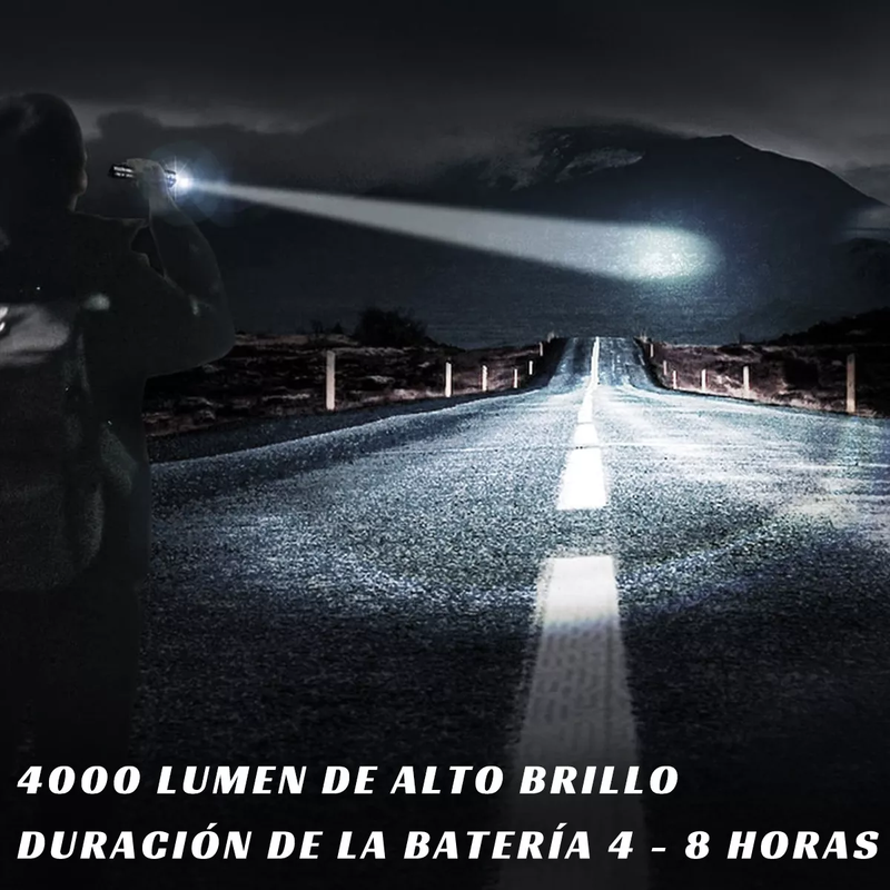 Kit de 2 Linternas LED Recargables 4000lm con 5 Modos de Luz