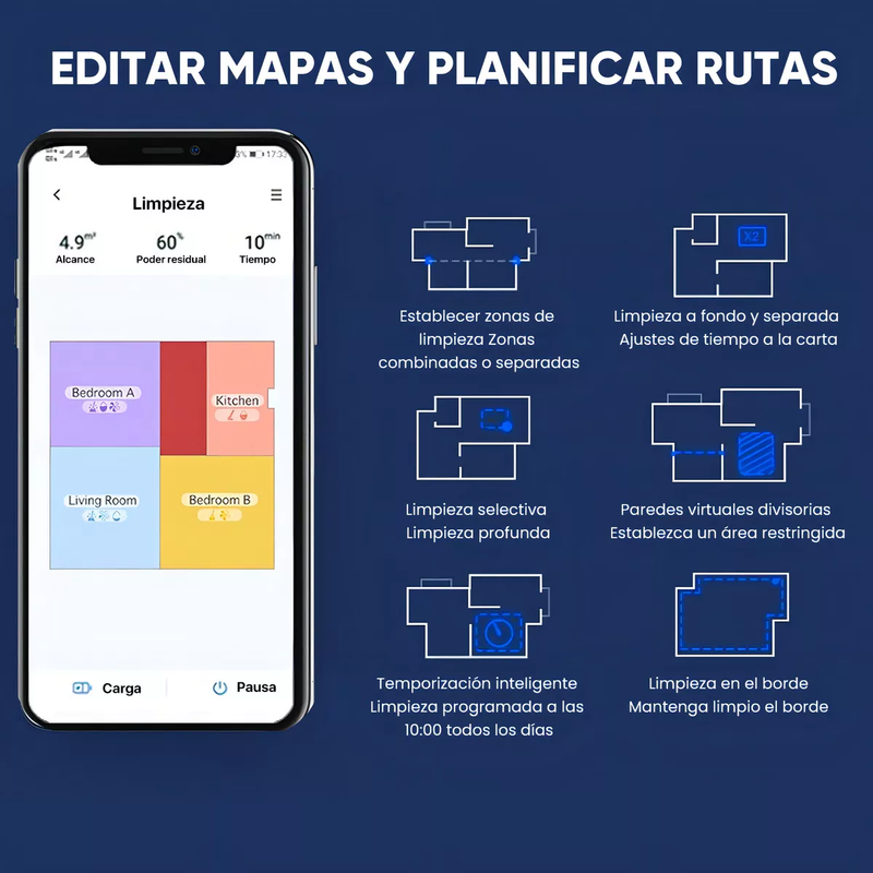 Aspiradora y Trapeadora Robot Inteligente Lydsto R1 EDGE con Autocarga 110V