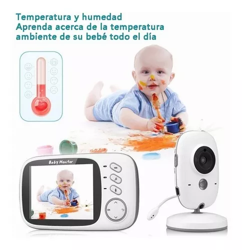 Monitor de Bebé Inalámbrico con Visión Nocturna y Audio Bidireccional