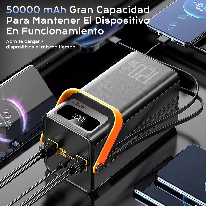 Power Bank Ultrarápido de 50000 mAh y 120W PD20W