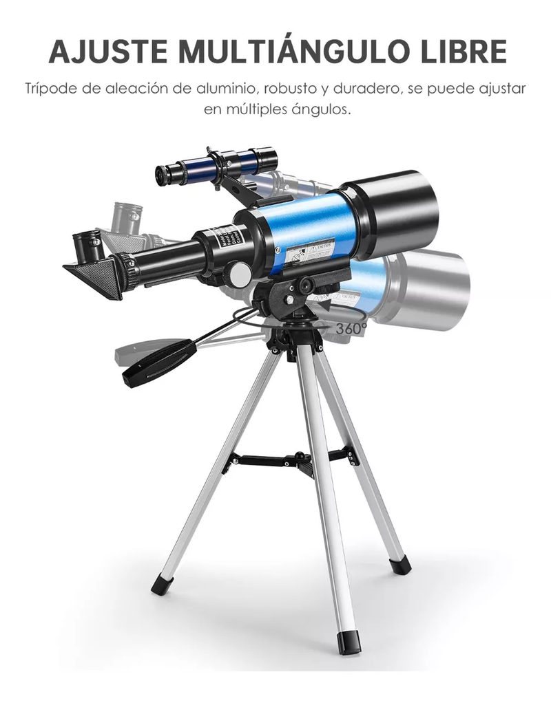 Telescopio Astronómico Profesional 70/300mm 15/150x HD