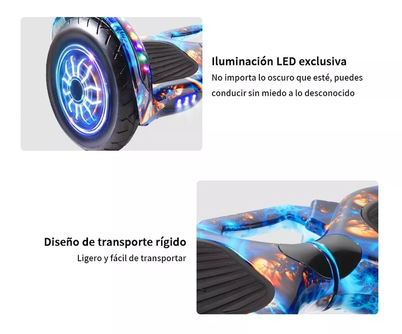 Hoverboard Patinete Eléctrica 6.5" con Bluetooth y Luces LED