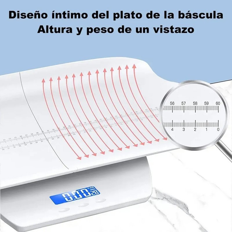 Bascula Digital Pediátrica Bebes LCD con Estadímetro 100kg