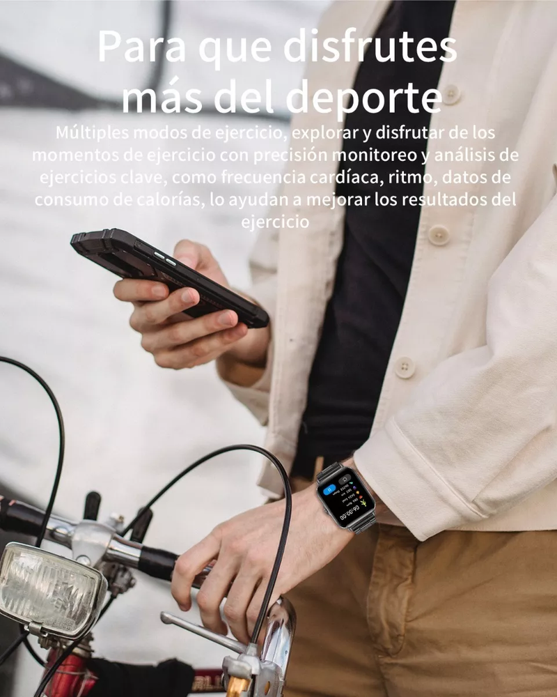 Smartwatch Sport Bluetooth Resistente al Agua 1.69"