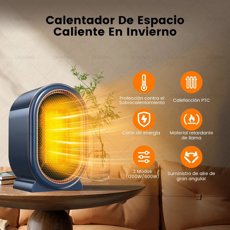 Calentador Eléctrico Pequeño Portátil para uso en Interiores