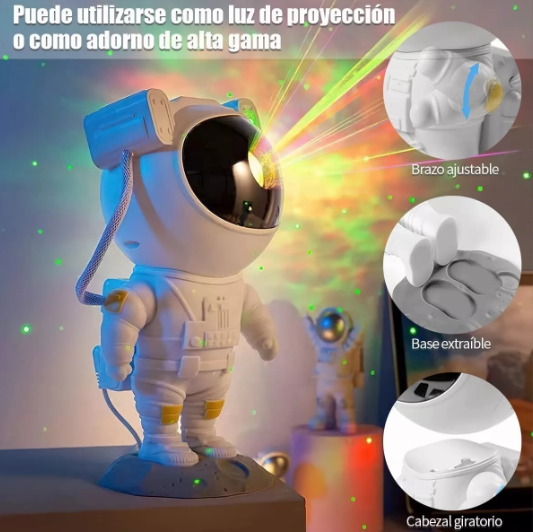 Lámpara Astronauta Proyector de Estrellas con Control Remoto