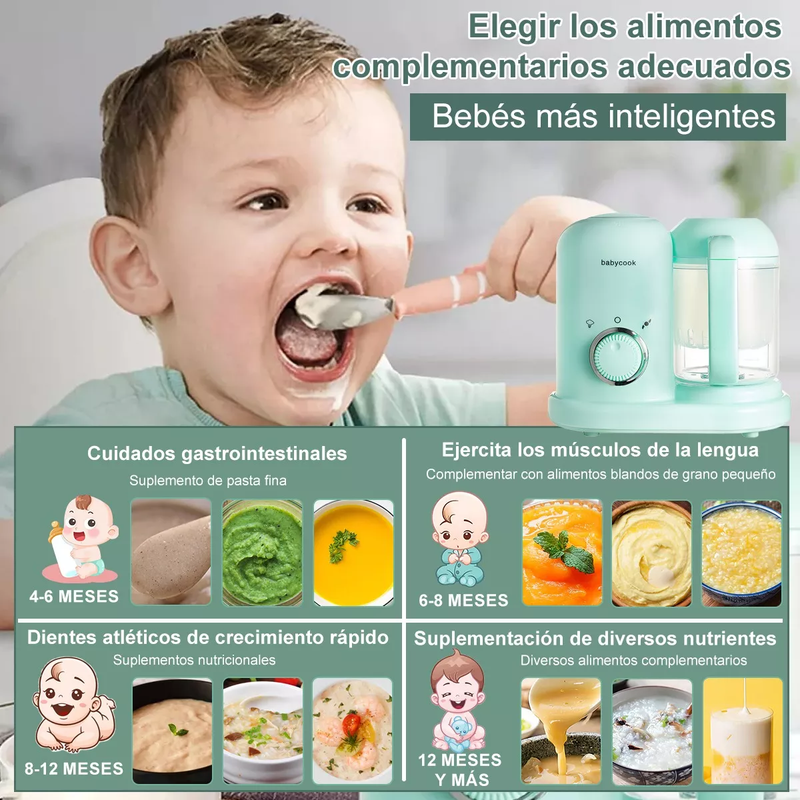 Procesador de Alimentos para Bebés Multifuncional 3 en 1