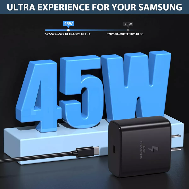 Super Cargador Rápido de 45W USB-C