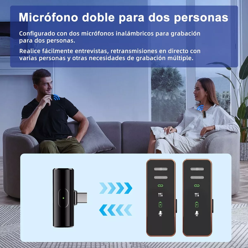 Micrófonos Inalámbricos Lavalier Axnen S18 para iPhone y Android