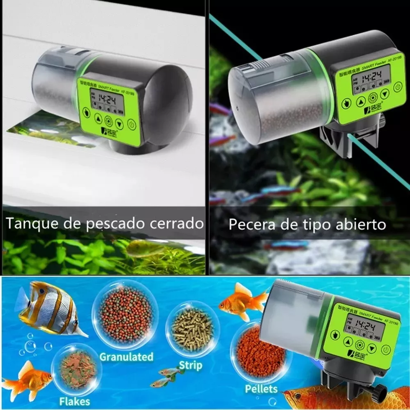 Alimentador Automático para Pecera con Pantalla LCD 200ml
