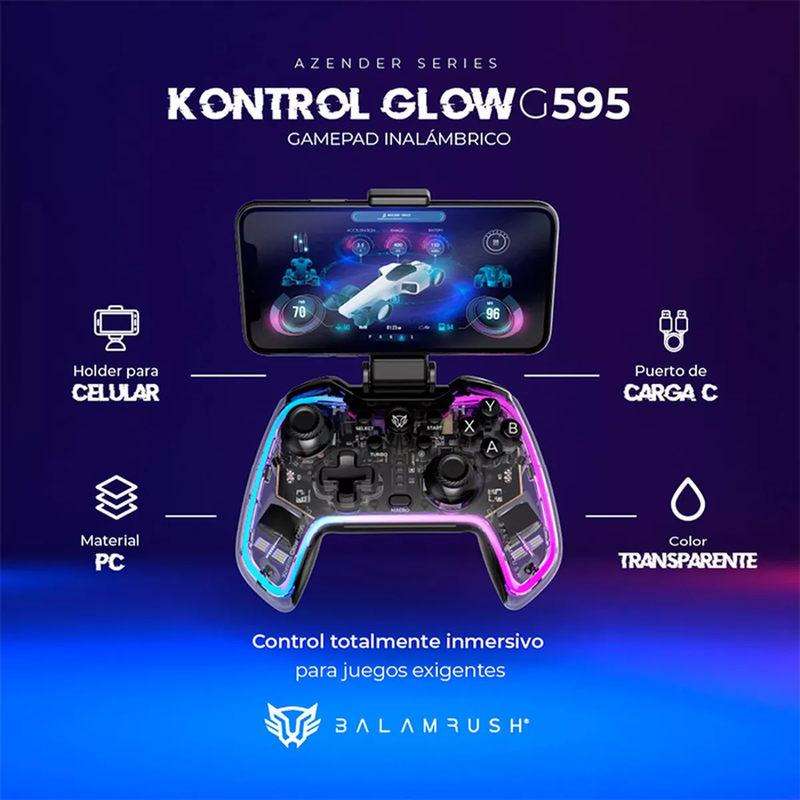 Gamepad Inalámbrico Bluetooth 5.0 para Android/iOS/PC/PS3/PS4/SWITCH