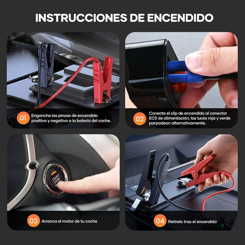 Arrancador Portátil de Batería de Coche 3000A Kayoosi con Pantalla LCD