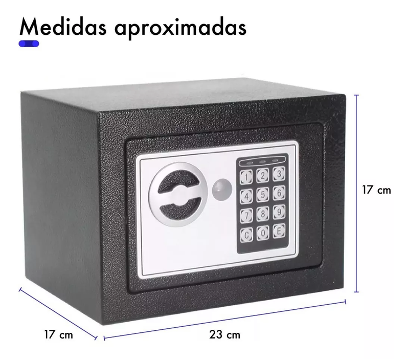 Caja Fuerte de Seguridad Electrónica con Código Digital y Llave