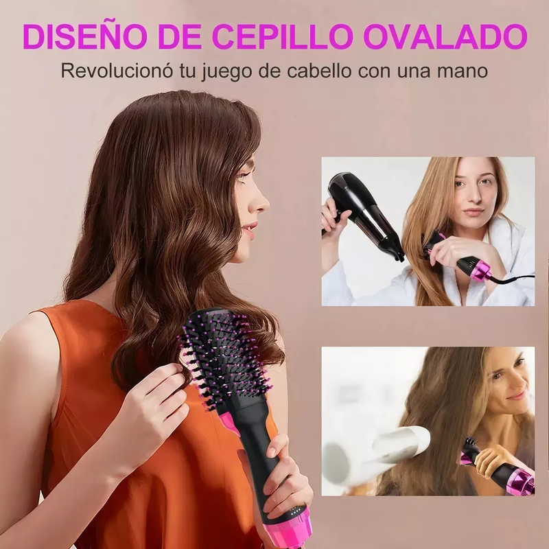 Cepillo Alaciador Eléctrico 4 en 1 de 1200W