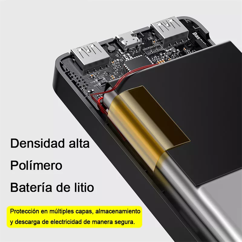 Power Bank de 10000 mAh Baseus 15W UCB-C con Pantalla Digital