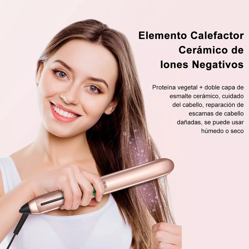 Plancha para Cabello Profesional Rizadora y Alisadora de Cerámica