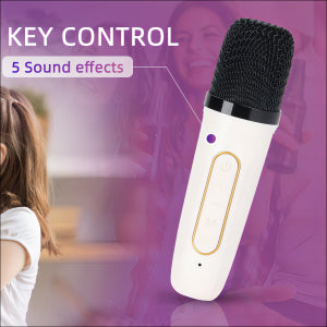 Altavoz Bluetooth Karaoke Portátil Inalámbrico con micrófono Dual Boombox