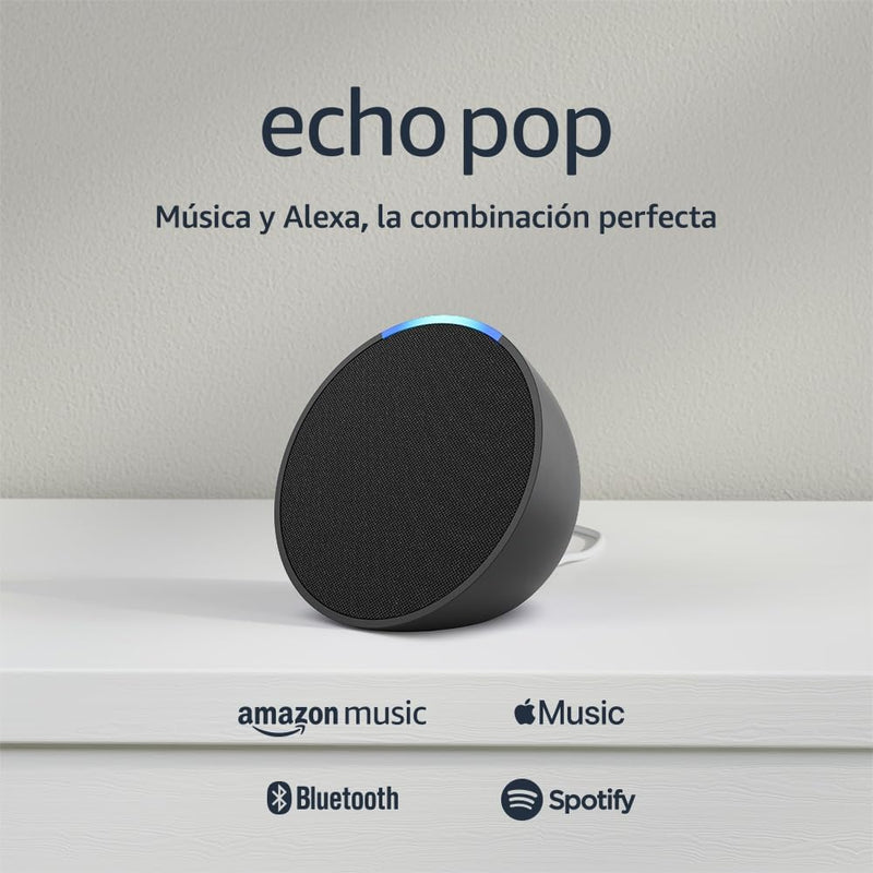 Echo Pop Bocina más Pequeña que se Adapta a Cualquier Habitación