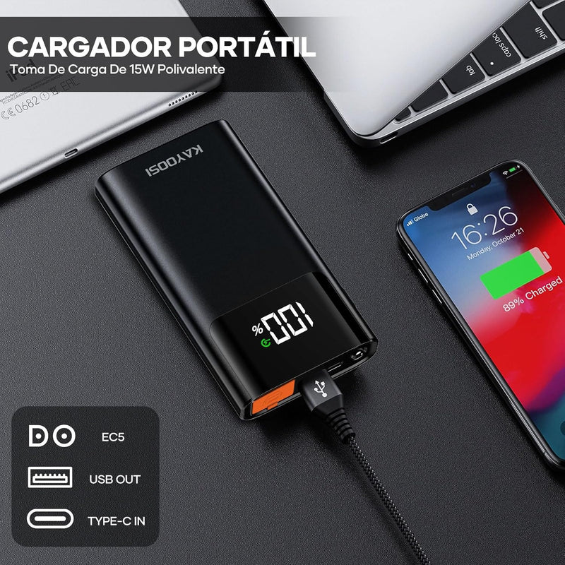 Arrancador Portátil de Batería de Coche 3000A Kayoosi con Pantalla LCD