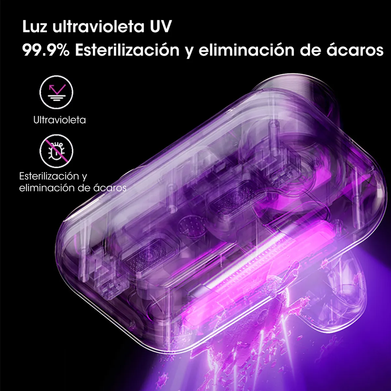 Aspirador de Cama 16000pa con Luz UV Desinfectante